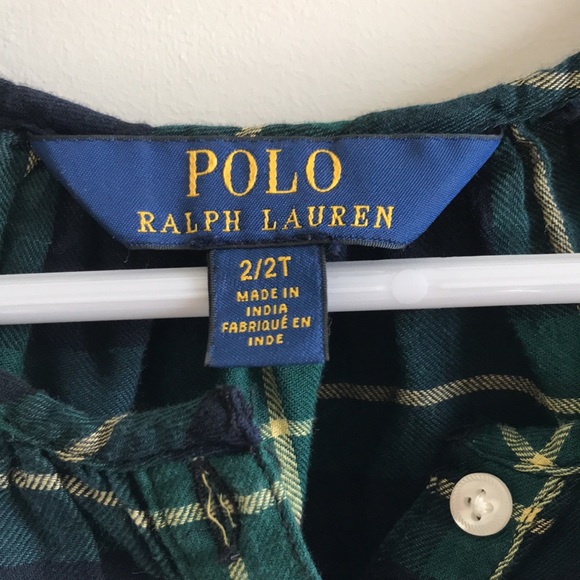 Polo Ralph Lauren Girls size 2t Plaid Shirt - Picture 3 of 3